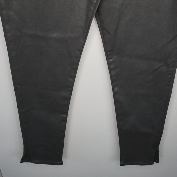 New Frame The Jet Set Skinny Crop Slit Jeans in Noir Coated size 2(30-34) - Picture 7 of 16